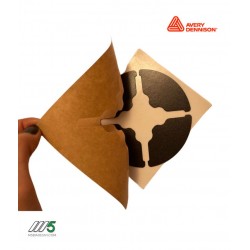 Esempio di fustellato con biadesivo FM 467 di Avery Dennison