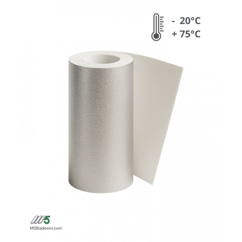 Rotolo di nastro adesivo in alluminio goffrato con liner protettivo