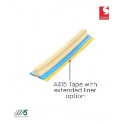 controsolcatore con applicato biadesivo Scapa 4415 con extended liner per il facile spellicolamento