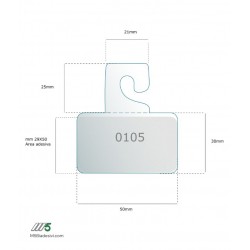 formato e misure gancio m5_0105